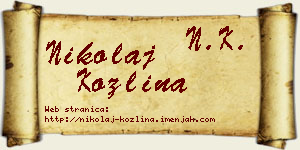 Nikolaj Kozlina vizit kartica